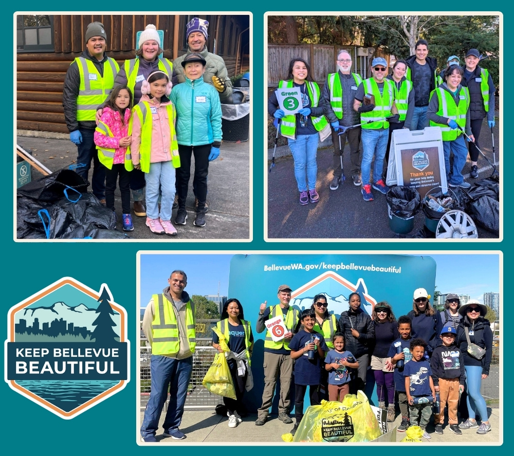 Keep Bellevue Beautiful photos of community cleanup events