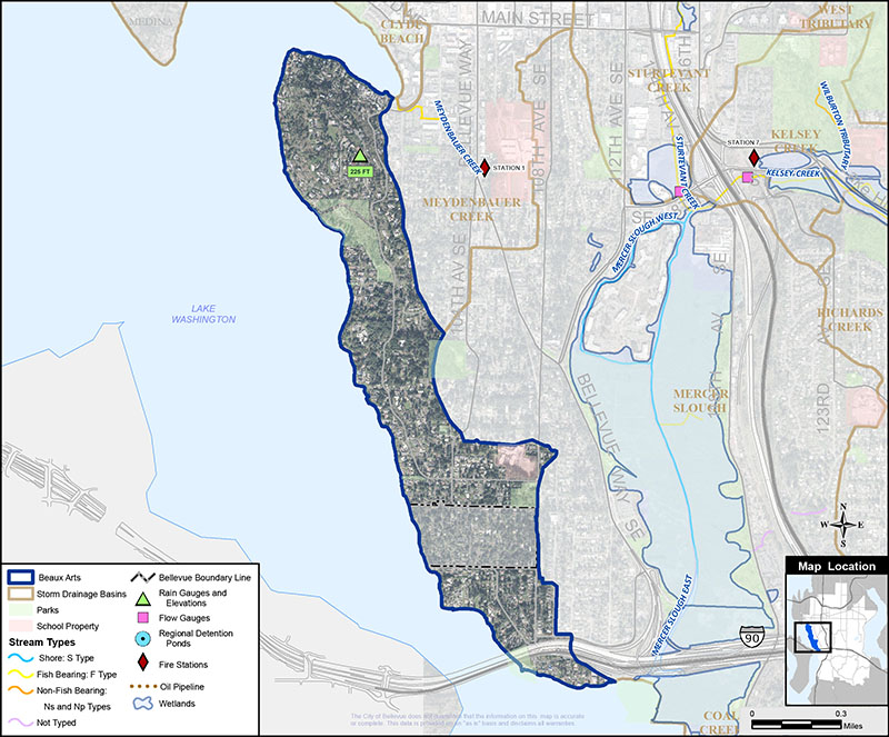 Beaux arts area drainage map