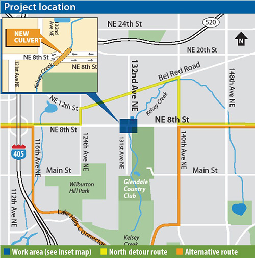 map of Kelsey Creek Culvert