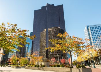 image of tall office building downtown