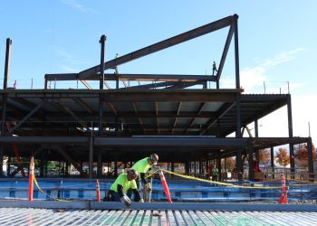 image of construction site and workers