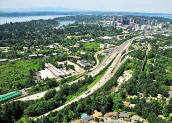 image of downtown skyline looking north