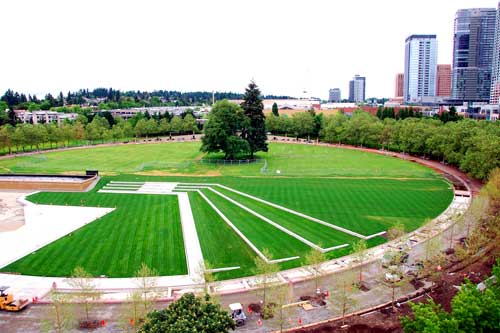 Picture of Downtown Park under construction