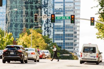 image of pedestrian in crosswalk