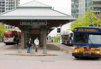 image of Bellevue Transit Center downtown photo by John Tisc