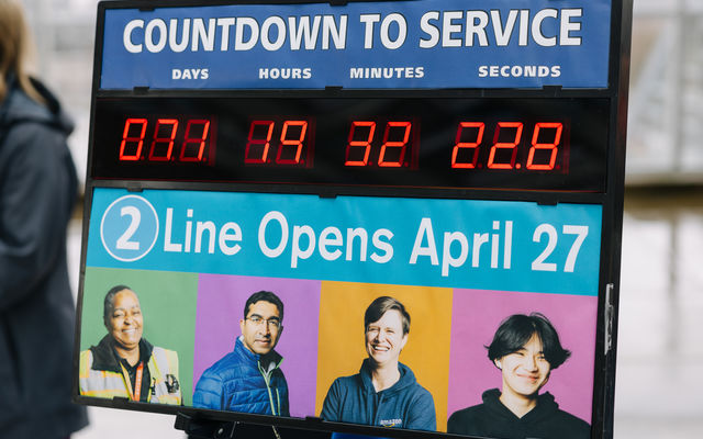 Countdown clock to 2 Line opening on 4/27