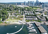 Meydenbauer Bay park and Bellevue's downtown can be seen in this aerial photo.