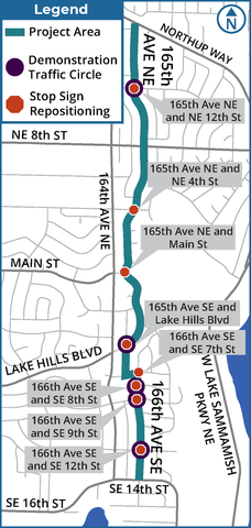 East Bellevue Demonstration Greenway Vicinity Map