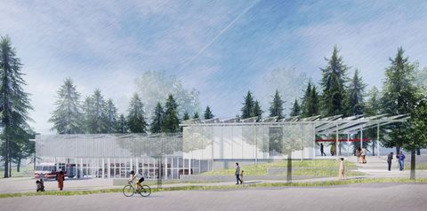 Architectural rendering of the future fire station 10