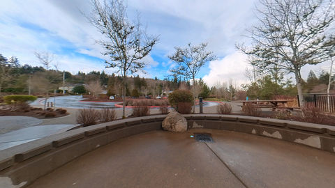 image of outdoor patio area with picnic table