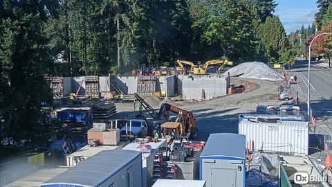 View of Fire Station 10 construction site looking north from NE 12th ST