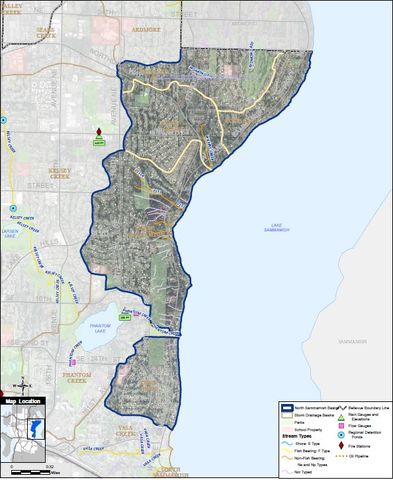 image of north sammamish basins map