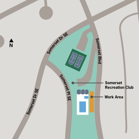 Map of Somerset Reservoir Decommissioning Project work area