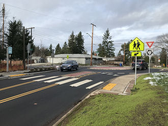 Image of vehicle passing through intersection