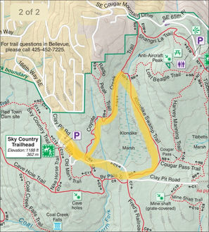 Map showing location of trail