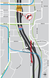 Illustration of Lake Hills Connector I-405 access option